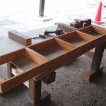 ベンチ　DIY　座面の受け