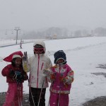 三姉妹とスキー　スキーレッスン