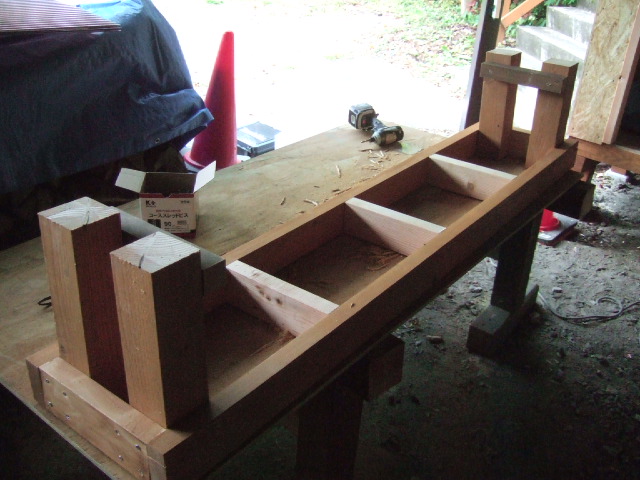 木製ベンチ　DIY