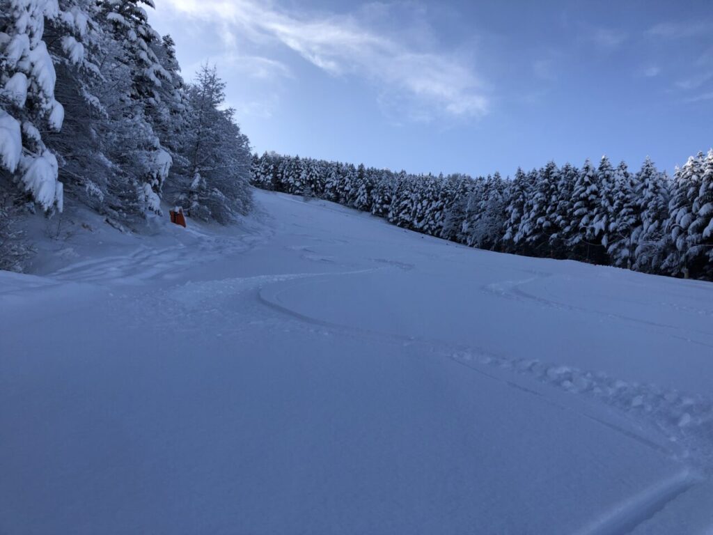 ブランシュたかやま　ジャイアントコース新雪