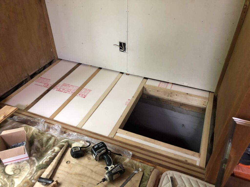 和室の改装　DIY　押入れ・納戸を洗面・トイレに